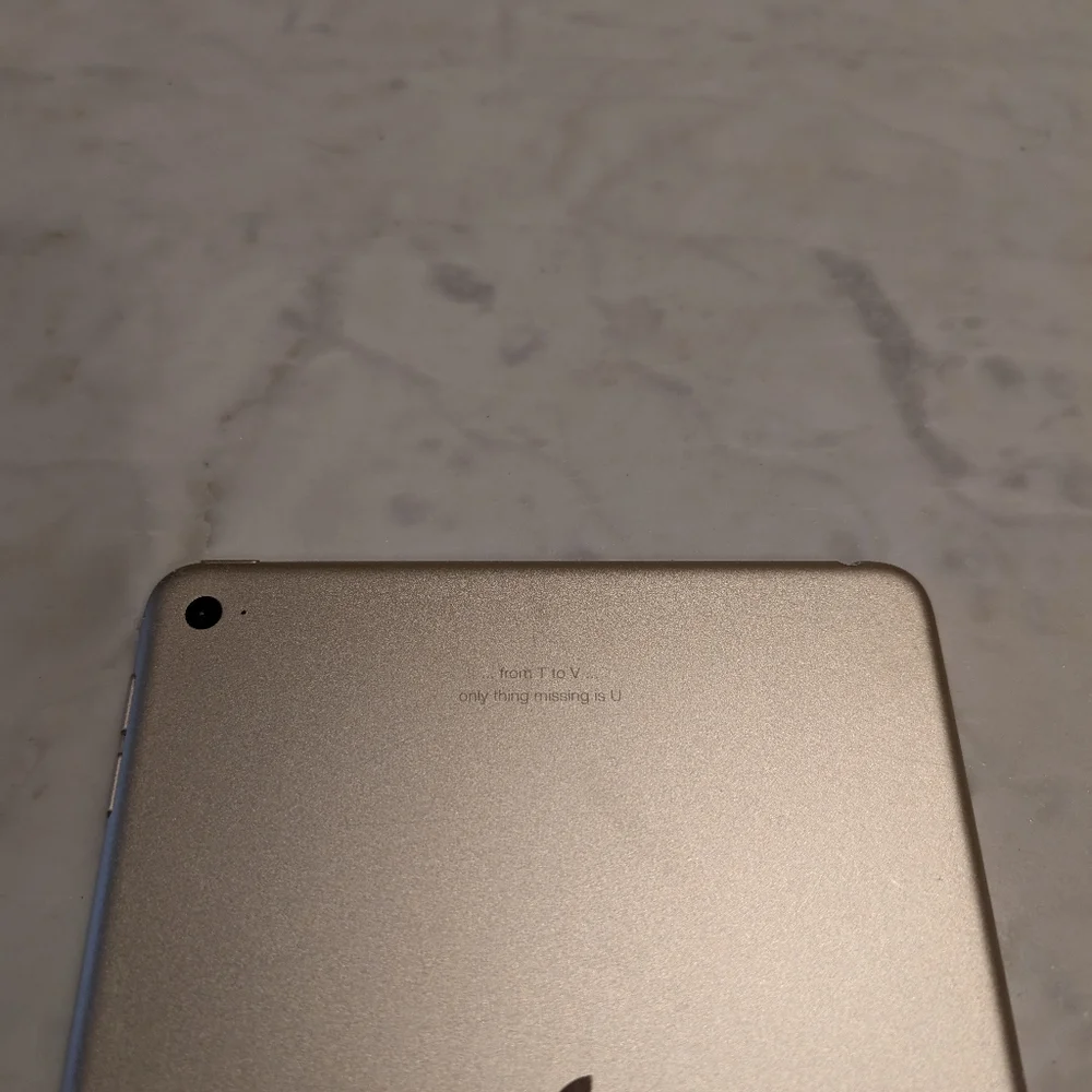 iPad mini 4 64GB Wifi | No SIM | Rose Gold | Used with Engraving | Red Cover